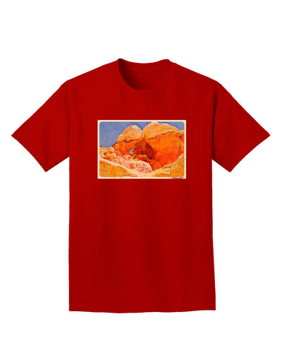 Desert Landscape Watercolor Adult Dark T-Shirt-Mens T-Shirt-TooLoud-Red-Small-Davson Sales