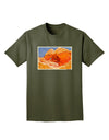 Desert Landscape Watercolor Adult Dark T-Shirt-Mens T-Shirt-TooLoud-Military-Green-Small-Davson Sales