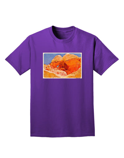 Desert Landscape Watercolor Adult Dark T-Shirt-Mens T-Shirt-TooLoud-Purple-Small-Davson Sales