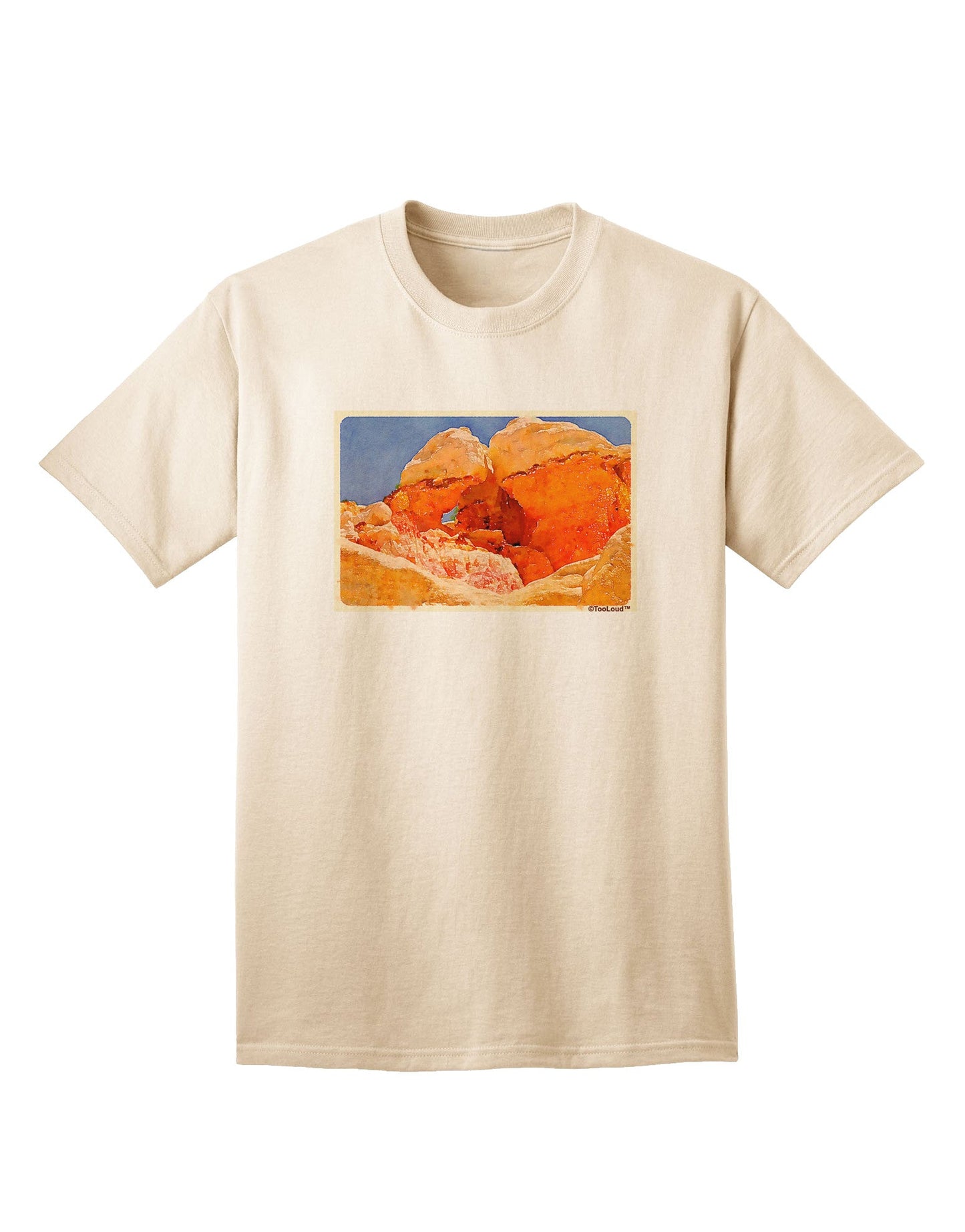 Desert Landscape Watercolor Adult T-Shirt-Mens T-Shirt-TooLoud-Natural-Small-Davson Sales