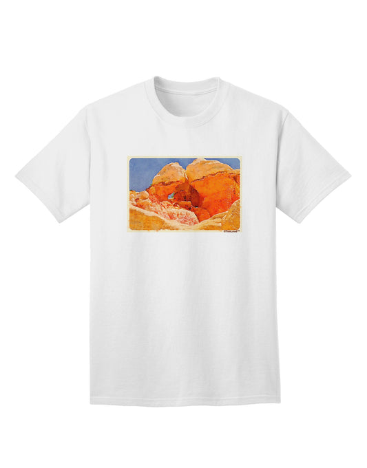 Desert Landscape Watercolor Adult T-Shirt-Mens T-Shirt-TooLoud-White-Small-Davson Sales
