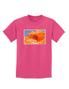 Desert Landscape Watercolor Childrens Dark T-Shirt-Childrens T-Shirt-TooLoud-Sangria-X-Small-Davson Sales