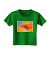 Desert Landscape Watercolor Toddler T-Shirt Dark-Toddler T-Shirt-TooLoud-Clover-Green-2T-Davson Sales