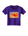 Desert Landscape Watercolor Toddler T-Shirt Dark-Toddler T-Shirt-TooLoud-Purple-2T-Davson Sales