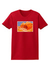 Desert Landscape Watercolor Womens Dark T-Shirt-TooLoud-Red-X-Small-Davson Sales