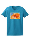 Desert Landscape Watercolor Womens Dark T-Shirt-TooLoud-Turquoise-X-Small-Davson Sales