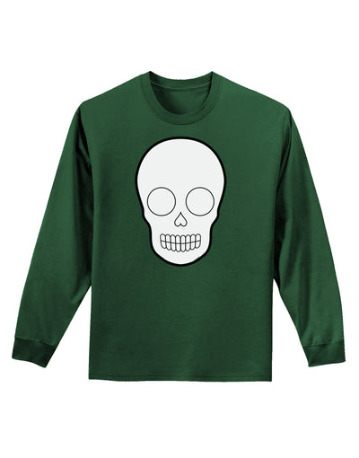 Design Your Own Day of the Dead Calavera Adult Long Sleeve Dark T-Shirt-TooLoud-Dark-Green-Small-Davson Sales