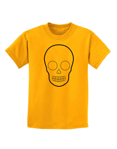 Design Your Own Day of the Dead Calavera Childrens T-Shirt-Childrens T-Shirt-TooLoud-Gold-X-Small-Davson Sales