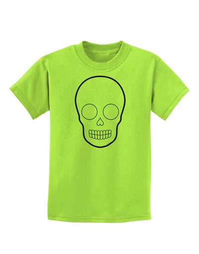 Design Your Own Day of the Dead Calavera Childrens T-Shirt-Childrens T-Shirt-TooLoud-Lime-Green-X-Small-Davson Sales