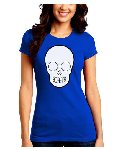 Design Your Own Day of the Dead Calavera Juniors Crew Dark T-Shirt-T-Shirts Juniors Tops-TooLoud-Royal-Blue-Juniors Fitted Small-Davson Sales