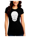 Design Your Own Day of the Dead Calavera Juniors Crew Dark T-Shirt-T-Shirts Juniors Tops-TooLoud-Black-Juniors Fitted Small-Davson Sales