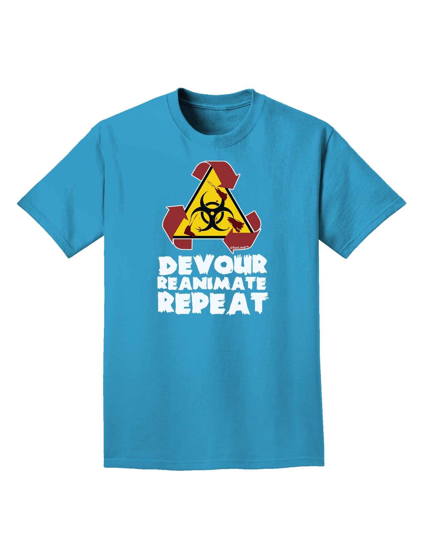 Devour Reanimate Repeat Adult Dark T-Shirt by TooLoud-Mens T-Shirt-TooLoud-Turquoise-Small-Davson Sales