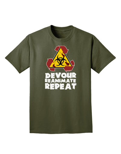 Devour Reanimate Repeat Adult Dark T-Shirt by TooLoud-Mens T-Shirt-TooLoud-Military-Green-Small-Davson Sales