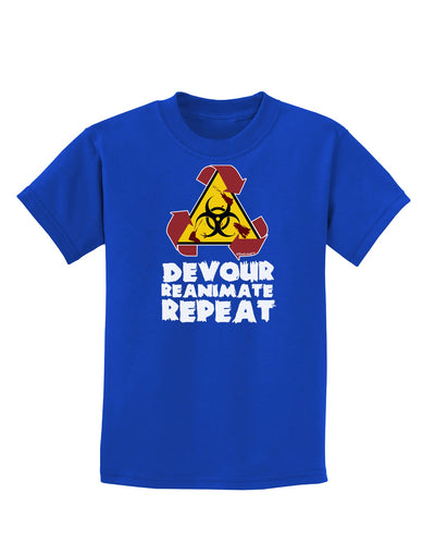 Devour Reanimate Repeat Childrens Dark T-Shirt by TooLoud-Childrens T-Shirt-TooLoud-Royal-Blue-X-Small-Davson Sales