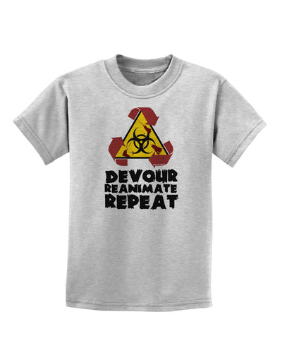 Devour Reanimate Repeat Childrens T-Shirt by TooLoud-Childrens T-Shirt-TooLoud-AshGray-X-Small-Davson Sales