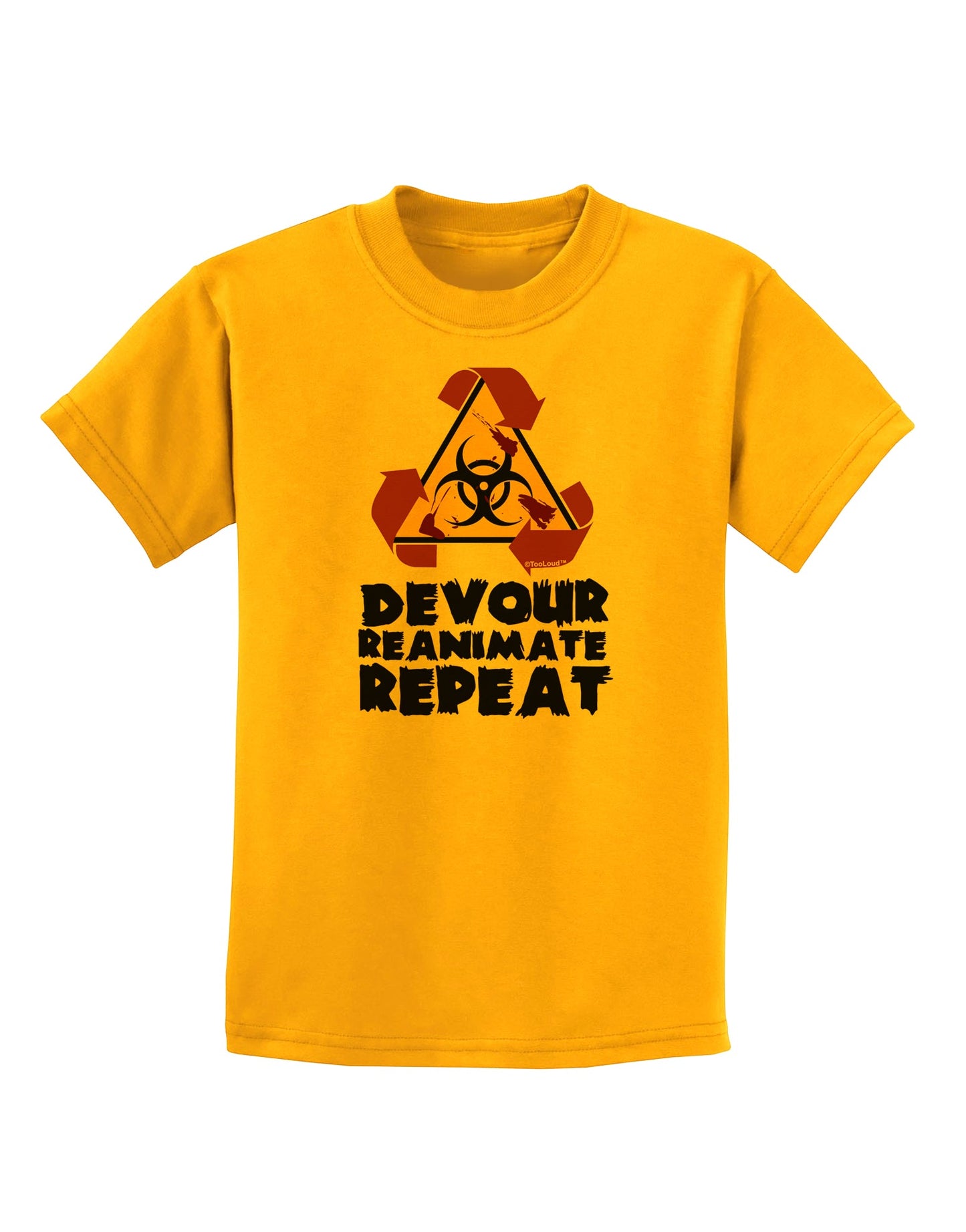 Devour Reanimate Repeat Childrens T-Shirt by TooLoud-Childrens T-Shirt-TooLoud-Gold-X-Small-Davson Sales