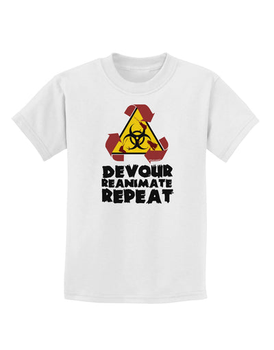 Devour Reanimate Repeat Childrens T-Shirt by TooLoud-Childrens T-Shirt-TooLoud-White-X-Small-Davson Sales