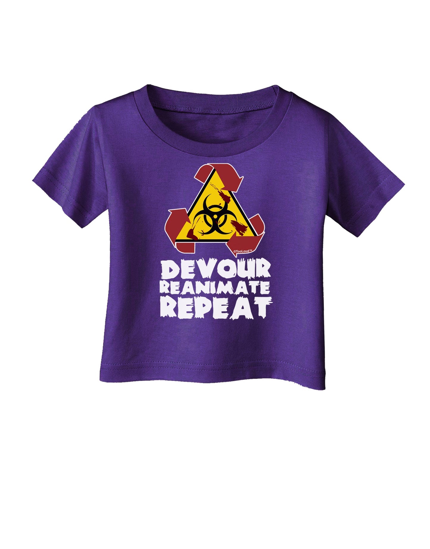 Devour Reanimate Repeat Infant T-Shirt Dark by TooLoud-Infant T-Shirt-TooLoud-Purple-06-Months-Davson Sales