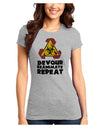 Devour Reanimate Repeat Juniors T-Shirt by TooLoud-Womens Juniors T-Shirt-TooLoud-Ash-Gray-Juniors Fitted X-Small-Davson Sales