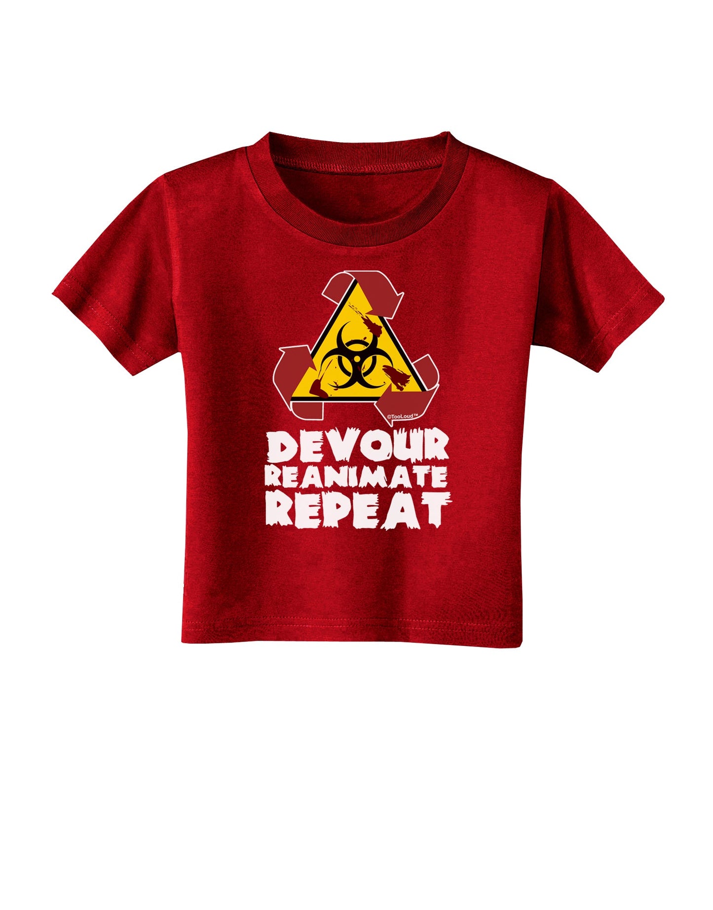 Devour Reanimate Repeat Toddler T-Shirt Dark by TooLoud-Toddler T-Shirt-TooLoud-Red-2T-Davson Sales