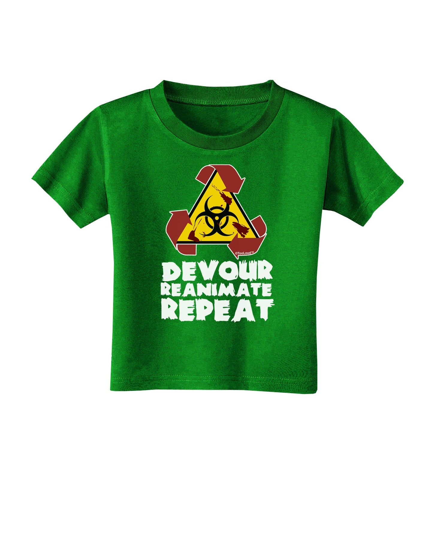 Devour Reanimate Repeat Toddler T-Shirt Dark by TooLoud-Toddler T-Shirt-TooLoud-Clover-Green-2T-Davson Sales