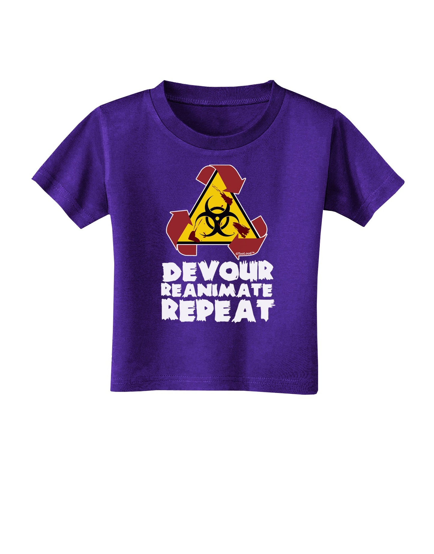 Devour Reanimate Repeat Toddler T-Shirt Dark by TooLoud-Toddler T-Shirt-TooLoud-Purple-2T-Davson Sales
