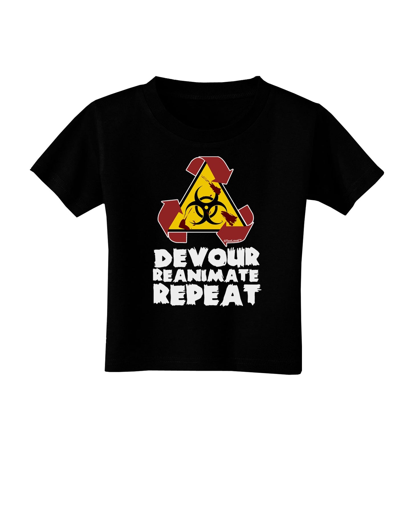 Devour Reanimate Repeat Toddler T-Shirt Dark by TooLoud-Toddler T-Shirt-TooLoud-Black-2T-Davson Sales