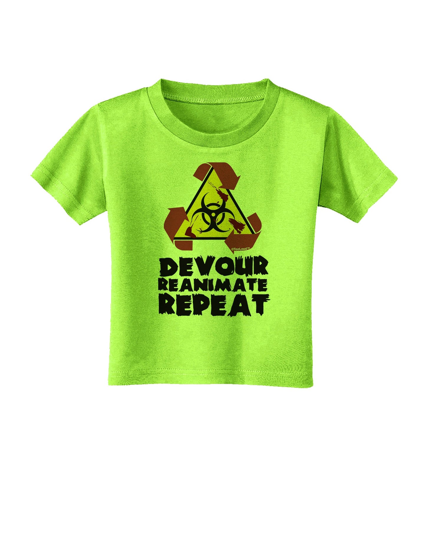 Devour Reanimate Repeat Toddler T-Shirt by TooLoud-Toddler T-Shirt-TooLoud-Lime-Green-2T-Davson Sales