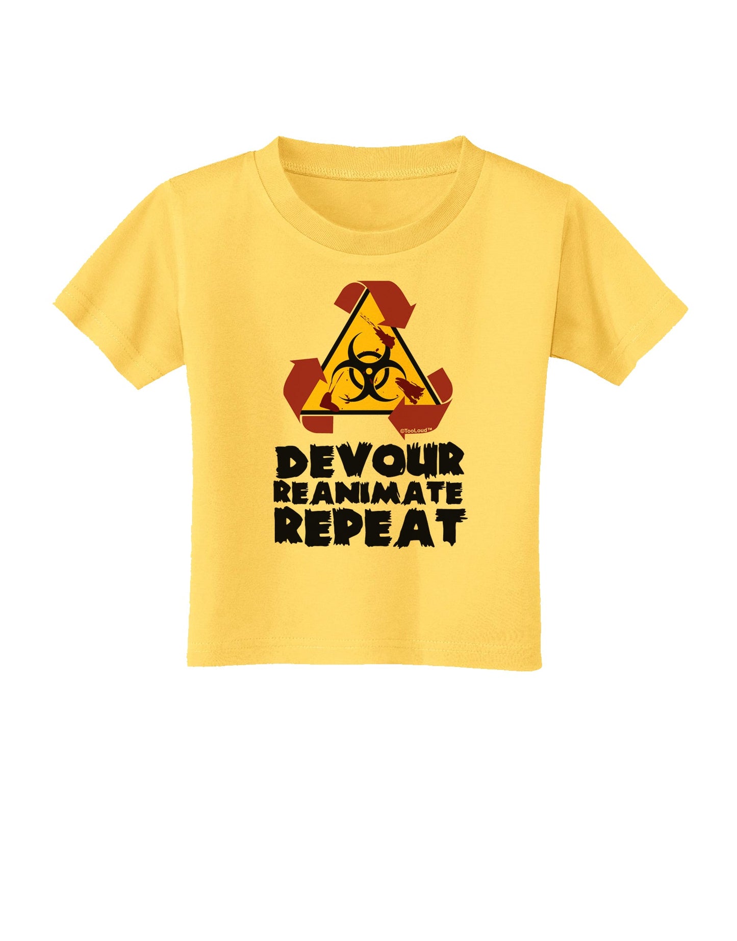 Devour Reanimate Repeat Toddler T-Shirt by TooLoud-Toddler T-Shirt-TooLoud-Yellow-2T-Davson Sales