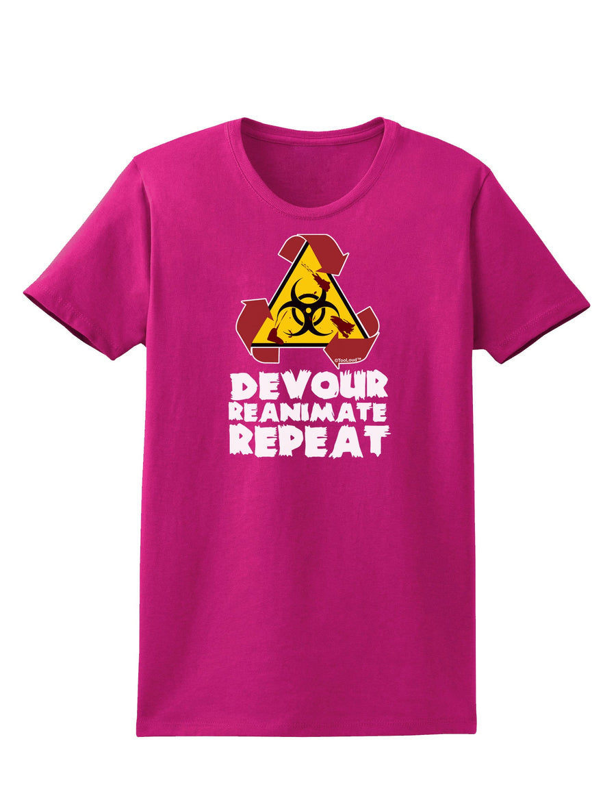 Devour Reanimate Repeat Womens Dark T-Shirt by TooLoud-Womens T-Shirt-TooLoud-Black-X-Small-Davson Sales