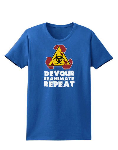 Devour Reanimate Repeat Womens Dark T-Shirt by TooLoud-Womens T-Shirt-TooLoud-Royal-Blue-X-Small-Davson Sales