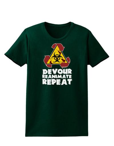 Devour Reanimate Repeat Womens Dark T-Shirt by TooLoud-Womens T-Shirt-TooLoud-Forest-Green-Small-Davson Sales