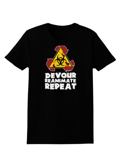 Devour Reanimate Repeat Womens Dark T-Shirt by TooLoud-Womens T-Shirt-TooLoud-Black-X-Small-Davson Sales