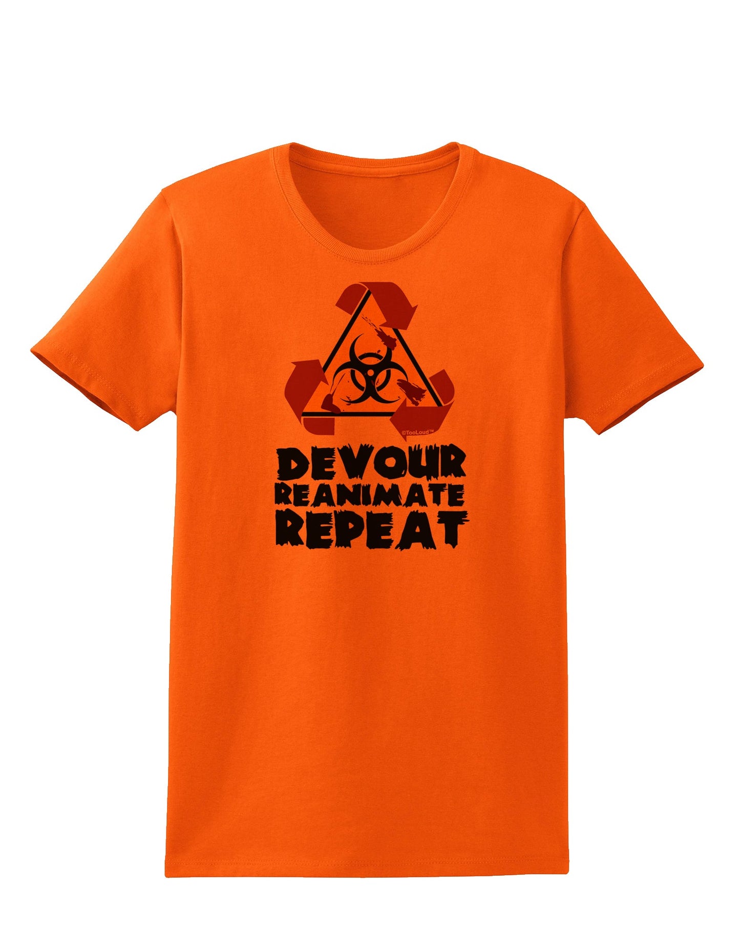 Devour Reanimate Repeat Womens T-Shirt by TooLoud-Womens T-Shirt-TooLoud-Orange-X-Small-Davson Sales