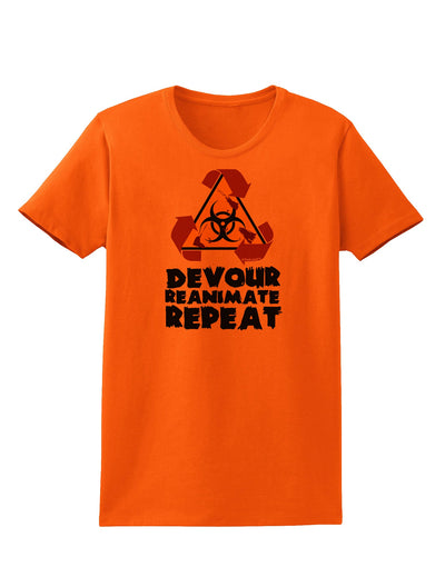 Devour Reanimate Repeat Womens T-Shirt by TooLoud-Womens T-Shirt-TooLoud-Orange-X-Small-Davson Sales