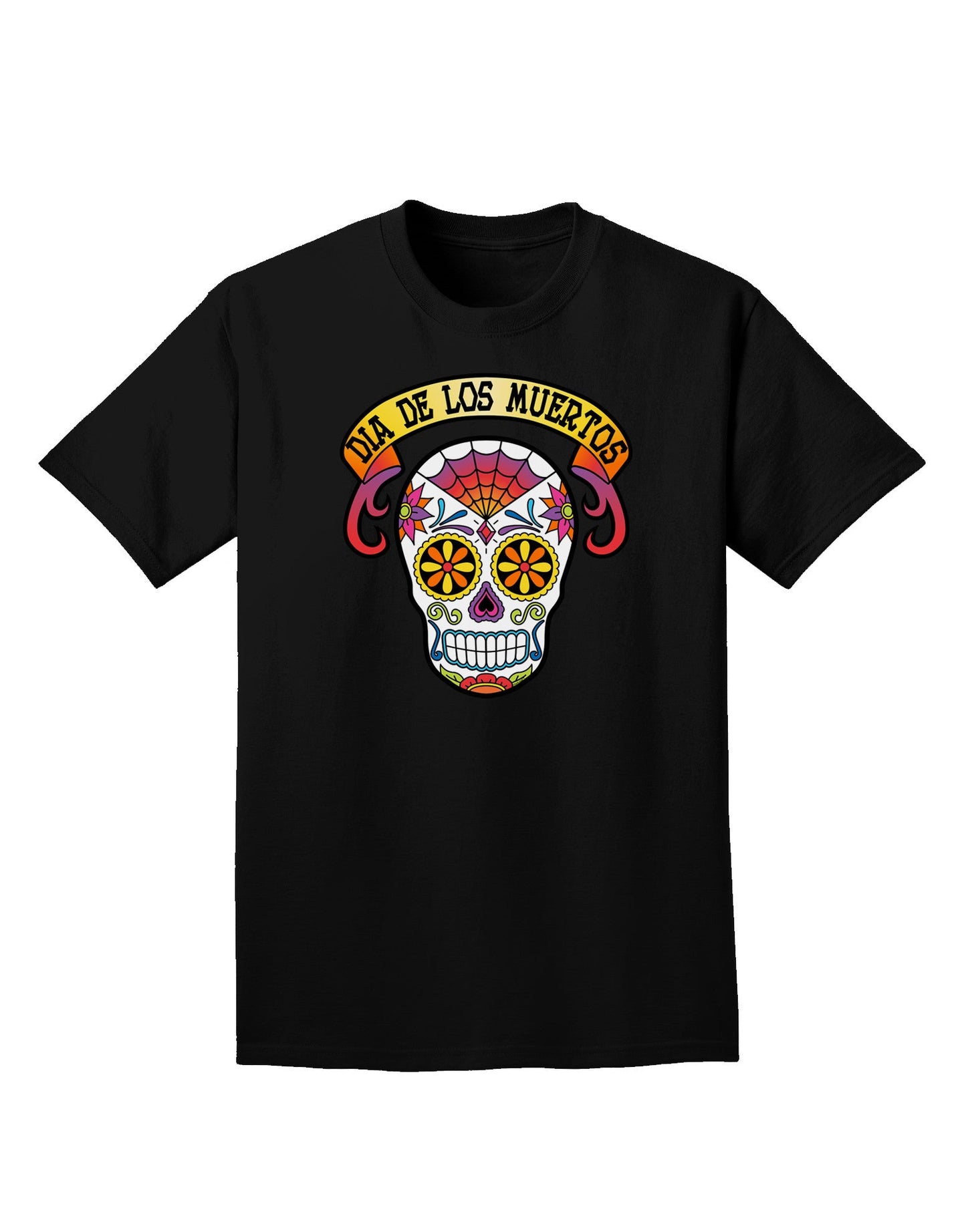 Dia de los Muertos Calavera Adult Dark T-Shirt-Mens T-Shirt-TooLoud-Black-Small-Davson Sales