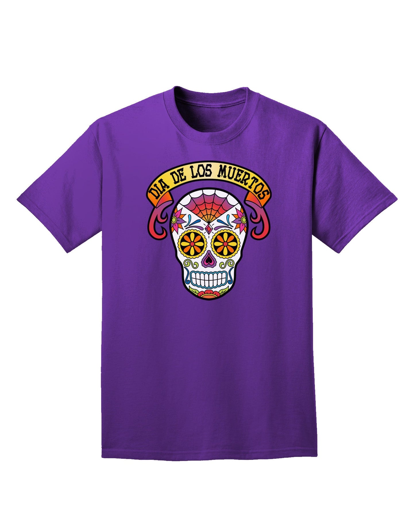 Dia de los Muertos Calavera Adult Dark T-Shirt-Mens T-Shirt-TooLoud-Purple-Small-Davson Sales