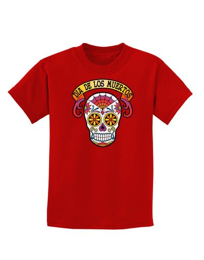 Dia de los Muertos Calavera Childrens Dark T-Shirt-Childrens T-Shirt-TooLoud-Red-X-Small-Davson Sales