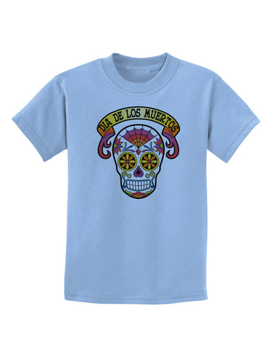 Dia de los Muertos Calavera Childrens T-Shirt-Childrens T-Shirt-TooLoud-Light-Blue-X-Small-Davson Sales