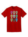 Dia de los Muertos Calaveras Sugar Skulls Adult Dark T-Shirt-Mens T-Shirt-TooLoud-Red-Small-Davson Sales