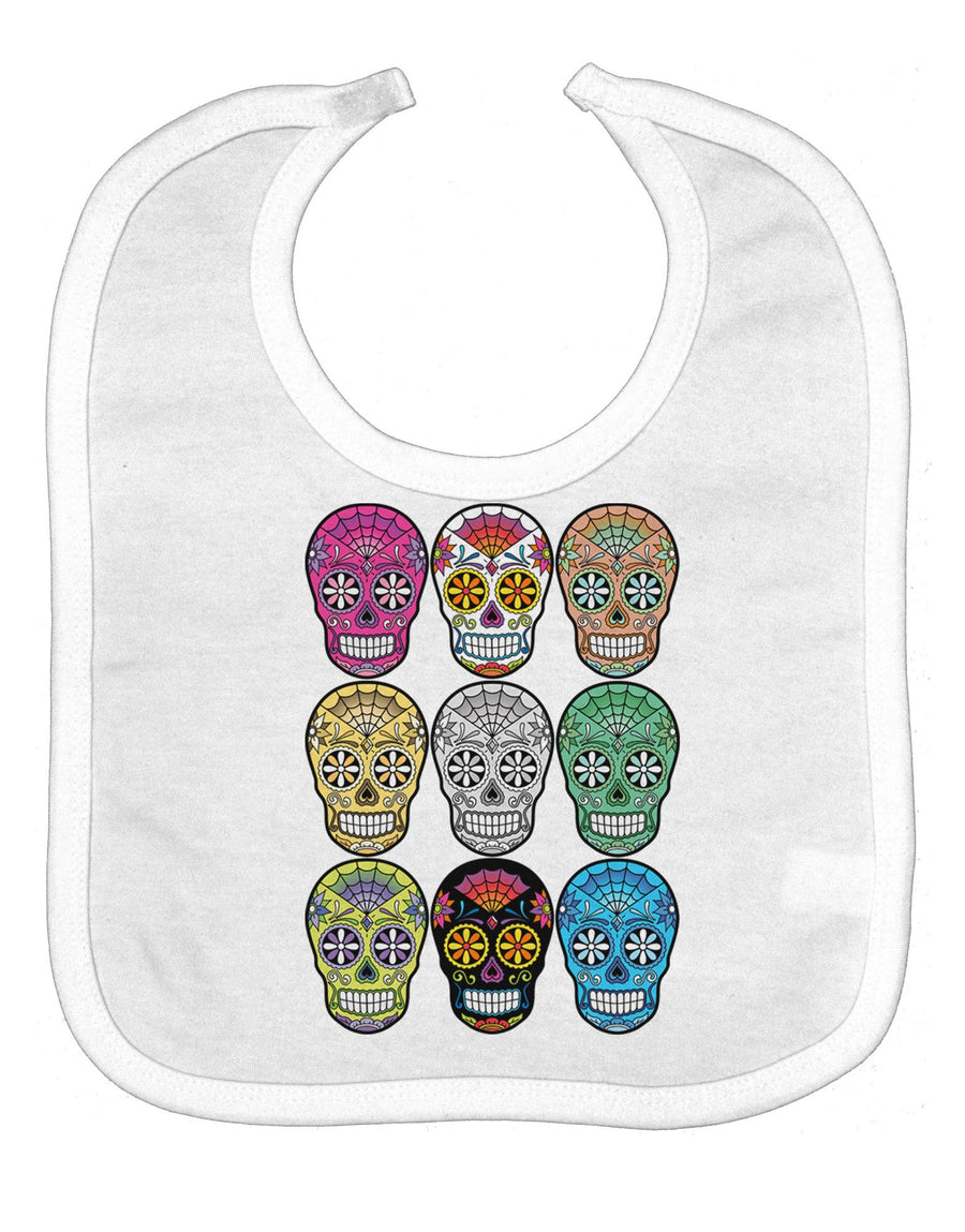 Dia de los Muertos Calaveras Sugar Skulls Baby Bib