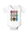 Dia de los Muertos Calaveras Sugar Skulls Baby Romper Bodysuit-Baby Romper-TooLoud-White-06-Months-Davson Sales