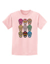 Dia de los Muertos Calaveras Sugar Skulls Childrens T-Shirt-Childrens T-Shirt-TooLoud-PalePink-X-Small-Davson Sales