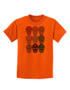 Dia de los Muertos Calaveras Sugar Skulls Childrens T-Shirt-Childrens T-Shirt-TooLoud-Orange-X-Small-Davson Sales