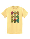 Dia de los Muertos Calaveras Sugar Skulls Childrens T-Shirt-Childrens T-Shirt-TooLoud-Daffodil-Yellow-X-Small-Davson Sales