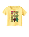 Dia de los Muertos Calaveras Sugar Skulls Infant T-Shirt-Infant T-Shirt-TooLoud-Daffodil-Yellow-06-Months-Davson Sales