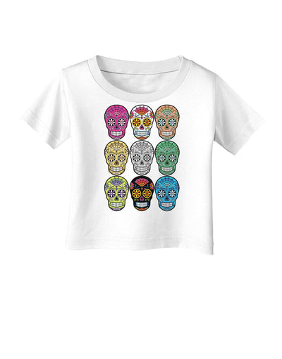 Dia de los Muertos Calaveras Sugar Skulls Infant T-Shirt-Infant T-Shirt-TooLoud-White-06-Months-Davson Sales