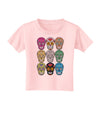 Dia de los Muertos Calaveras Sugar Skulls Toddler T-Shirt-Toddler T-Shirt-TooLoud-Light-Pink-2T-Davson Sales