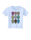 Dia de los Muertos Calaveras Sugar Skulls Toddler T-Shirt-Toddler T-Shirt-TooLoud-Light-Blue-2T-Davson Sales