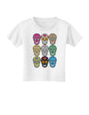 Dia de los Muertos Calaveras Sugar Skulls Toddler T-Shirt-Toddler T-Shirt-TooLoud-White-2T-Davson Sales